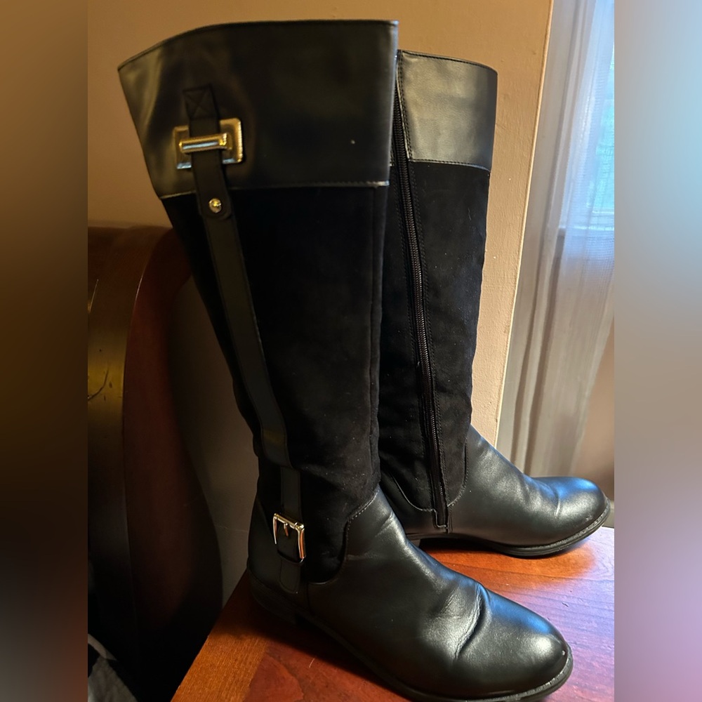Karen Scottt Black suede& Leather Boots